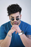 Classic Hexagonal Black Rectangular Sunglasses - SunglassesMart