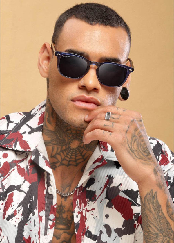 Classic Wayfarer Blue Tiger Sunglasses (58 mm) - SunglassesMart