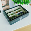8-Grid Eye Glasses Case: Faux Leather Excellence for Your Eyewear Collection
