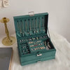 Luxury Velvet Jewelry Organizer Box with Drawers