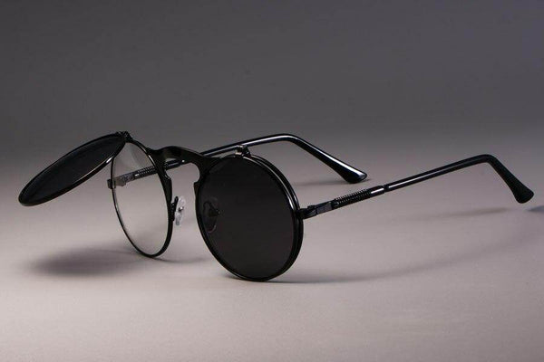 Vintage Round Flip Up Sunglasses - SunglassesMart