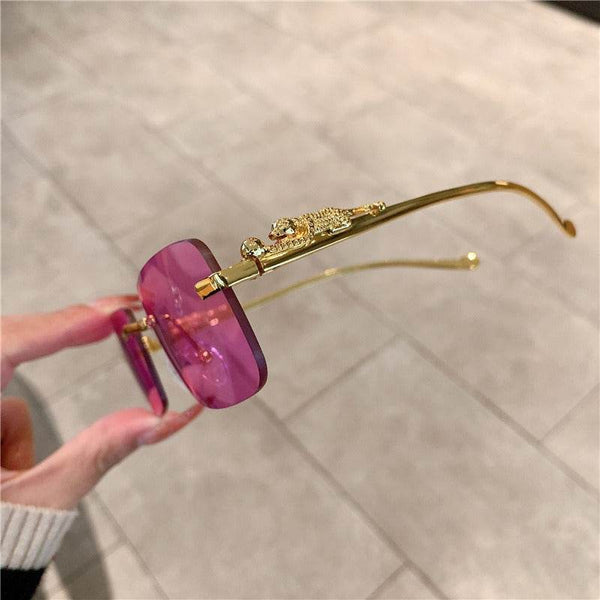 Rimless Cheetah Sunglasses - SunglassesMart