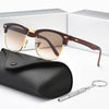 Classic Vintage Style Half Rim Sunglasses - SunglassesMart