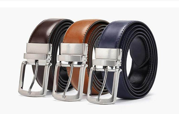Men's Genuine Leather Reversible Belt - SunglassesMart