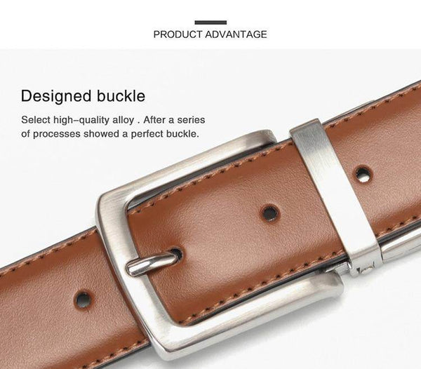Men's Genuine Leather Reversible Belt - SunglassesMart