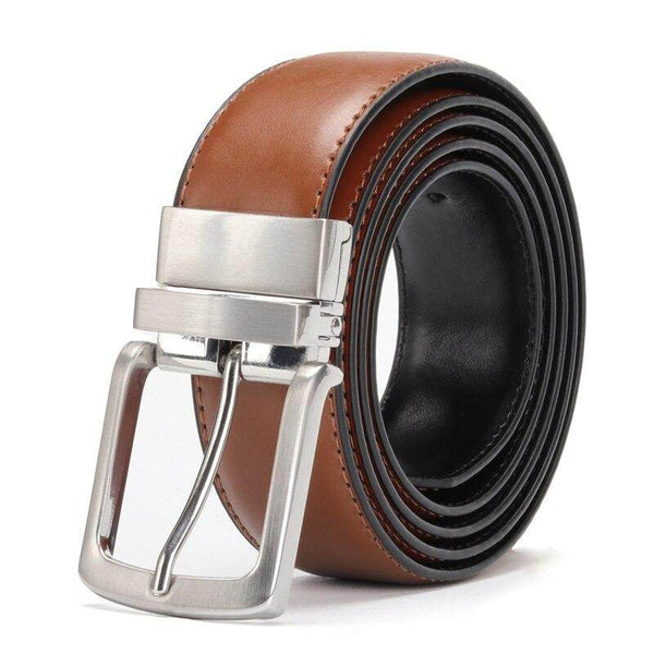 Men's Genuine Leather Reversible Belt - SunglassesMart