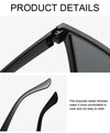 Oversized Big Vintage Black Square Sunglasses - SunglassesMart