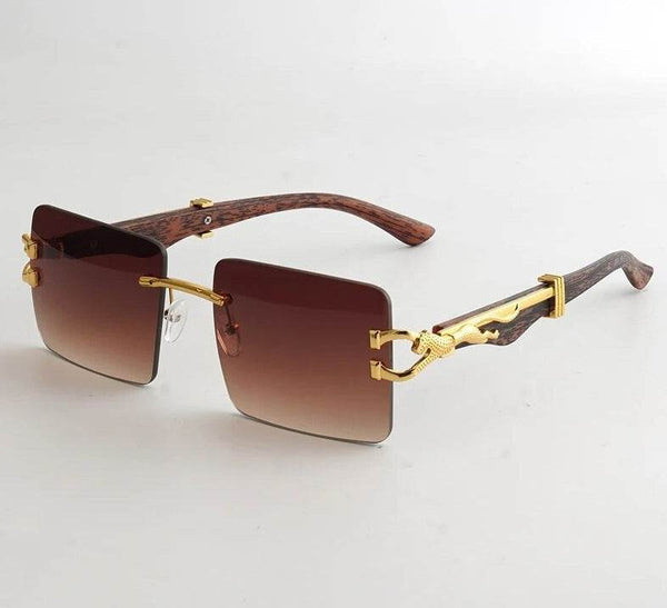 Vintage Square Rimless Sunglasses - SunglassesMart