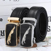 Jaguar Buckle Casual Leather Belt For Men - SunglassesMart
