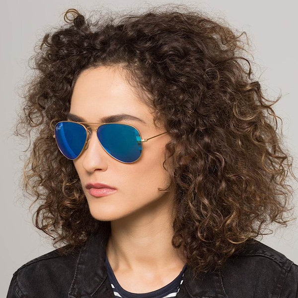 Pilot Blue Reflector Mirrored Sunglasses - SunglassesMart