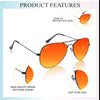 William Orange Pilot Sunglass - SunglassesMart