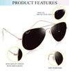 Benjamin Gold Pilot Sunglass - SunglassesMart