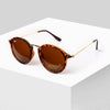 Leopard Print Round Sunglasses - SunglassesMart