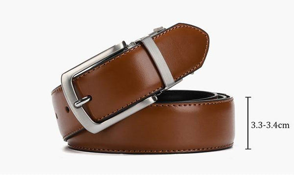 Men's Genuine Leather Reversible Belt - SunglassesMart