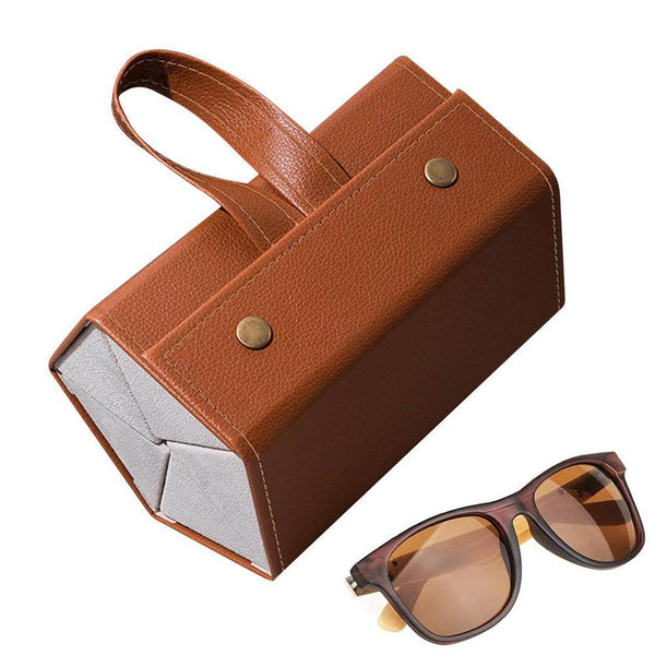 Portable Glasses Organizer 5 Grids Multi-slot Eyeglasses Storage Display Travel Folding Sunglasses PU Leather Case Home Storage - SunglassesMart