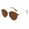 Leopard Print Round Sunglasses - SunglassesMart