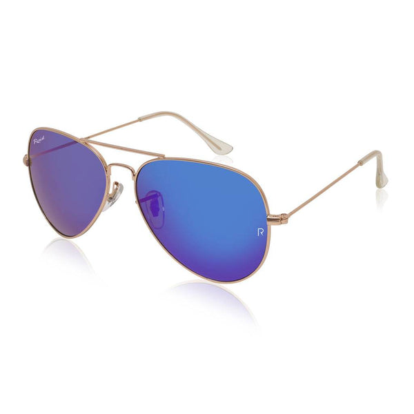 Pilot Blue Reflector Mirrored Sunglasses - SunglassesMart