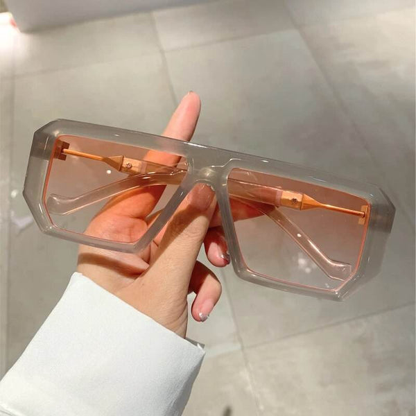 Trendy Unisex Vintage Rectangle Sunglasses - SunglassesMart