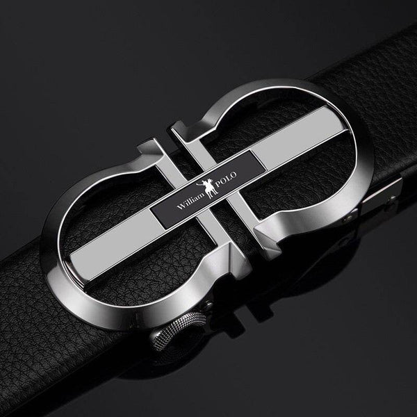 Designer Automatic Buckle Leather Belt - SunglassesMart