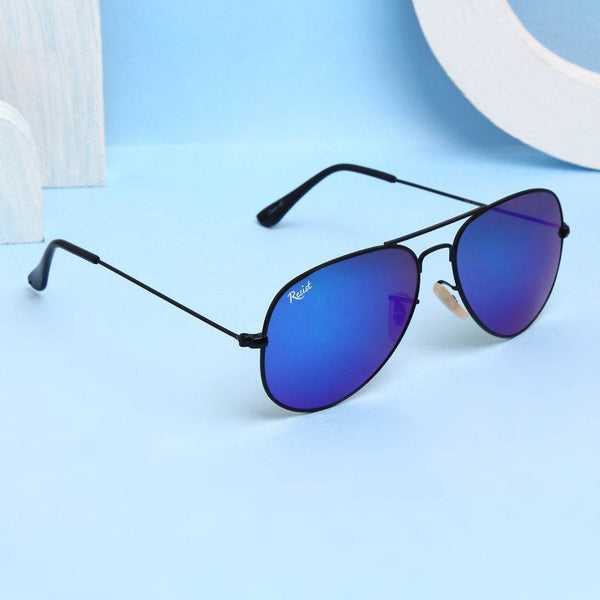Pilot Blue Reflector Mirrored Sunglasses - SunglassesMart