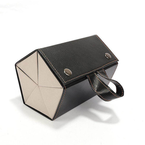 Portable Glasses Organizer 5 Grids Multi-slot Eyeglasses Storage Display Travel Folding Sunglasses PU Leather Case Home Storage - SunglassesMart