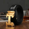 White Knight- Men's Elite Leather Belt - SunglassesMart