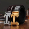 White Knight- Men's Elite Leather Belt - SunglassesMart