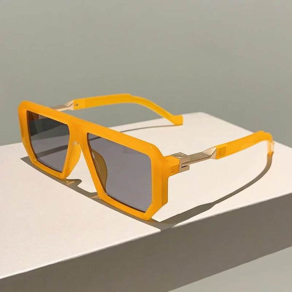 Trendy Unisex Vintage Rectangle Sunglasses - SunglassesMart