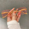 Edgy Retro Chic Rimless Sunglasses - SunglassesMart