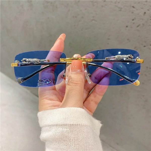 Edgy Retro Chic Rimless Sunglasses - SunglassesMart