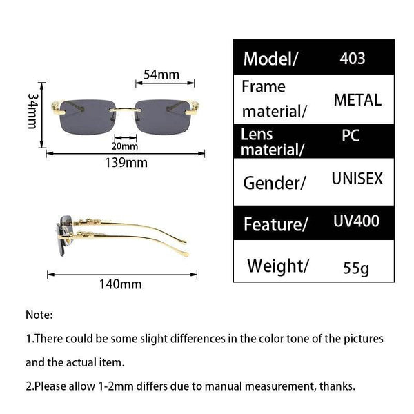 Edgy Retro Chic Rimless Sunglasses - SunglassesMart