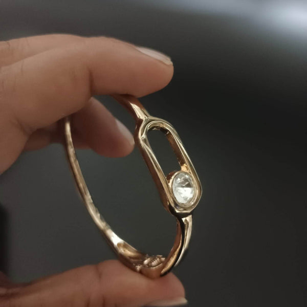 New Round Design Diamond Gold Kada Bracelet For Women- - SunglassesMart