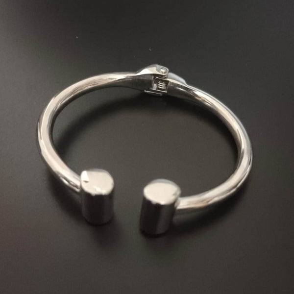 New silver cuff Kada Bracelet For Men Girl - SunglassesMart