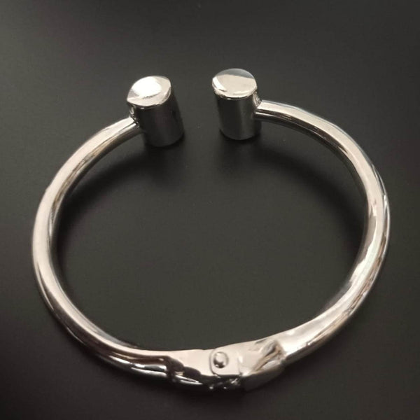 New silver cuff Kada Bracelet For Men Girl - SunglassesMart