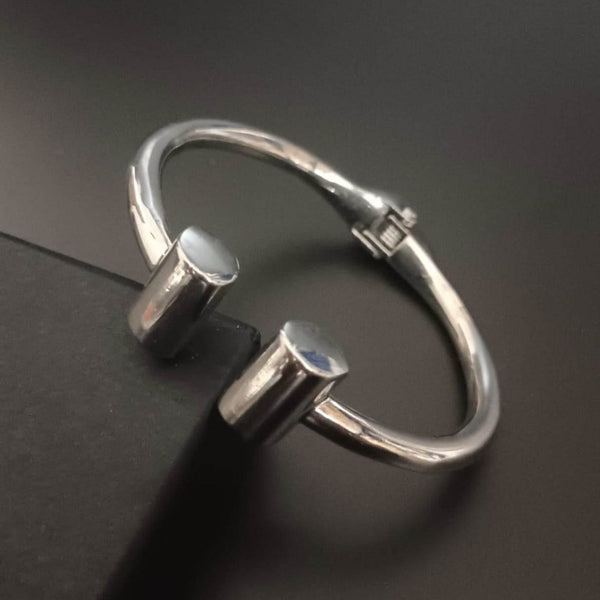 New silver cuff Kada Bracelet For Men Girl - SunglassesMart