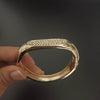 New Diamond Design Gold Kada Bracelet For Women - SunglassesMart