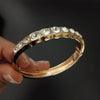 New Round Diamond Design Golden Bracelet For Women and Girl - SunglassesMart