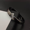 New Chrome Finish Black Kada Bracelet For Men and Women - SunglassesMart