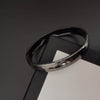 New Chrome Finish Black Kada Bracelet For Men and Women - SunglassesMart