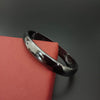 New Chrome Finish Black Kada Bracelet For Men and Women - SunglassesMart