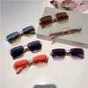 Fashion Vintage Square Rimless Sunglasses - SunglassesMart