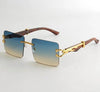 Vintage Square Rimless Sunglasses - SunglassesMart