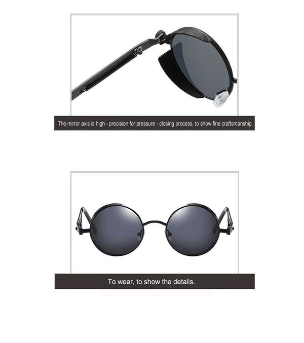 New Gothic Steampunk Round Sunglasses - SunglassesMart