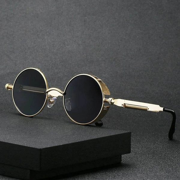 New Gothic Steampunk Round Sunglasses - SunglassesMart