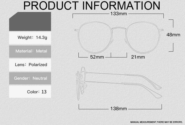 Classic Round Sunglasses Men-JM - SunglassesMart