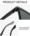 Vintage Black Square Oversized Sunglasses - SunglassesMart