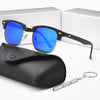Classic Vintage Style Half Rim Sunglasses - SunglassesMart