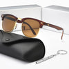 Classic Vintage Style Half Rim Sunglasses - SunglassesMart