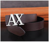X Buckle Leather Belt For Men - SunglassesMart