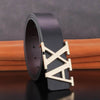 X Buckle Leather Belt For Men - SunglassesMart